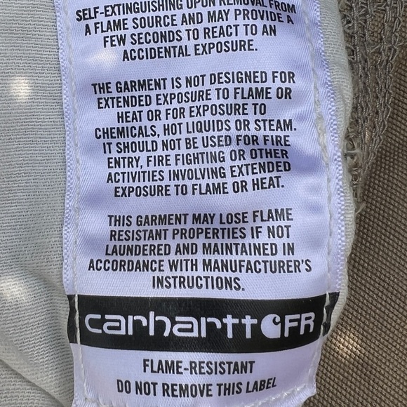 NWT Carhartt Fire Resistant Khaki Pants 2112 Cat 2 Size: 42/32 - Picture 12 of 14
